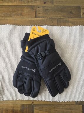 Carhartt Black Insulated Gloves with Adjustable Wrist Strap XL